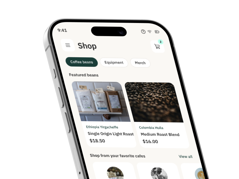 Cafein Shop - Coffee beans and merchandise